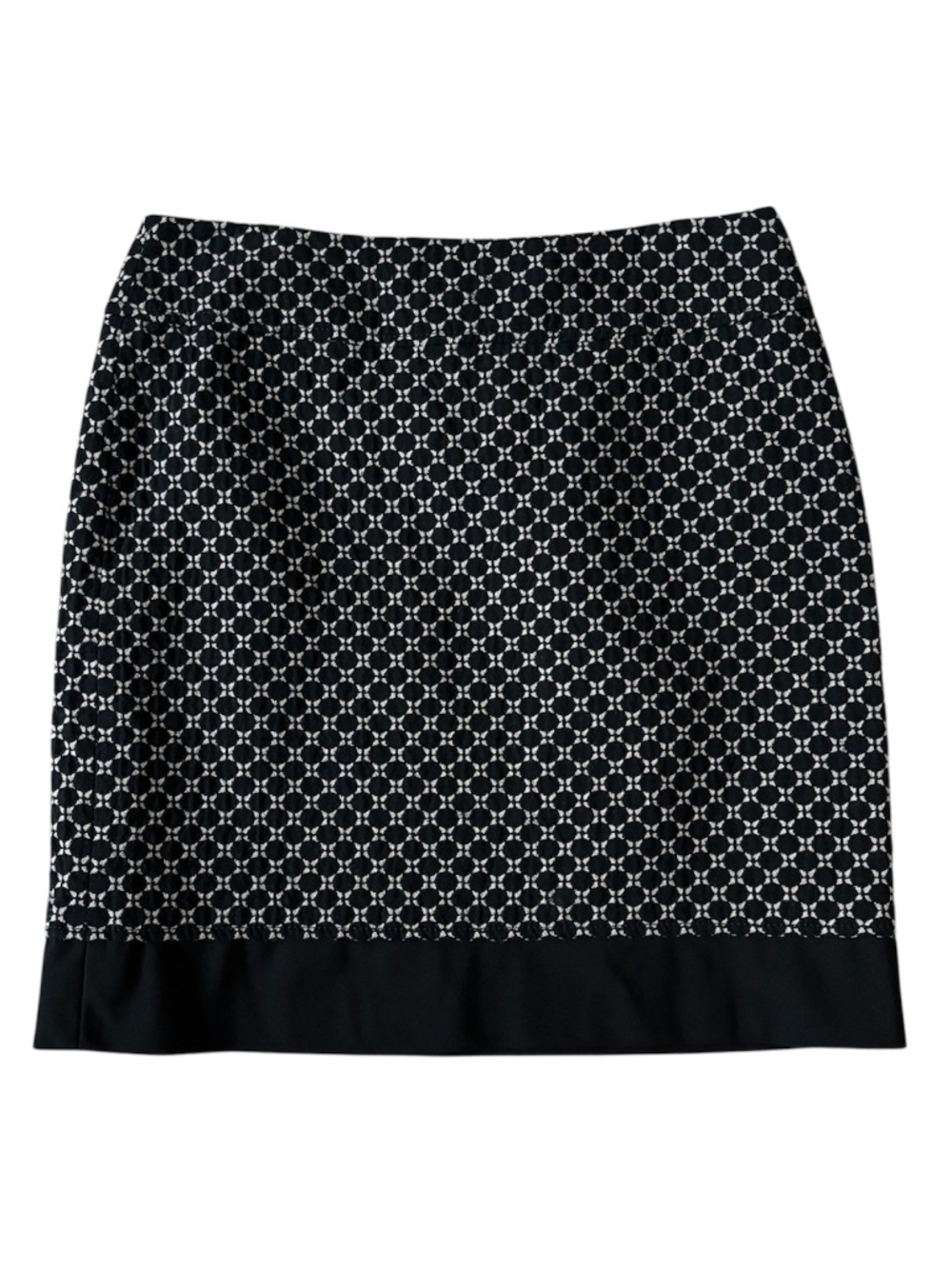Ann Taylor Wool Blend A-line Skirt - Black & White Size 10P